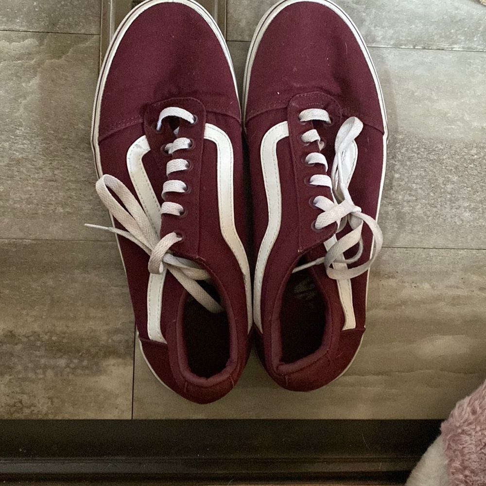 burgundy vans